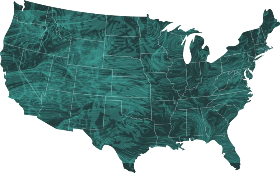 U.S. Wind Resource Map Showing Areas Deployable by Mattur