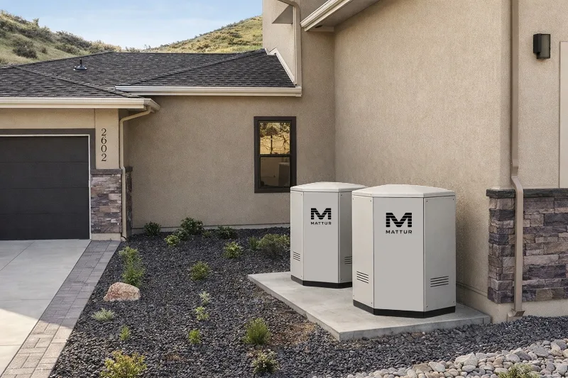 Mattur battery storage paired with home energy management